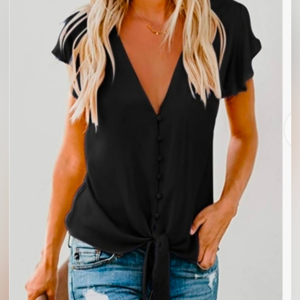 Elegant Black Women's Top